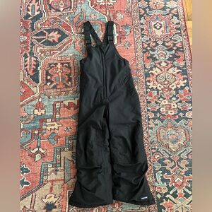 Lands’ End Kids Squall Waterproof Iron Knee Bibs for Snow Size 6 Black